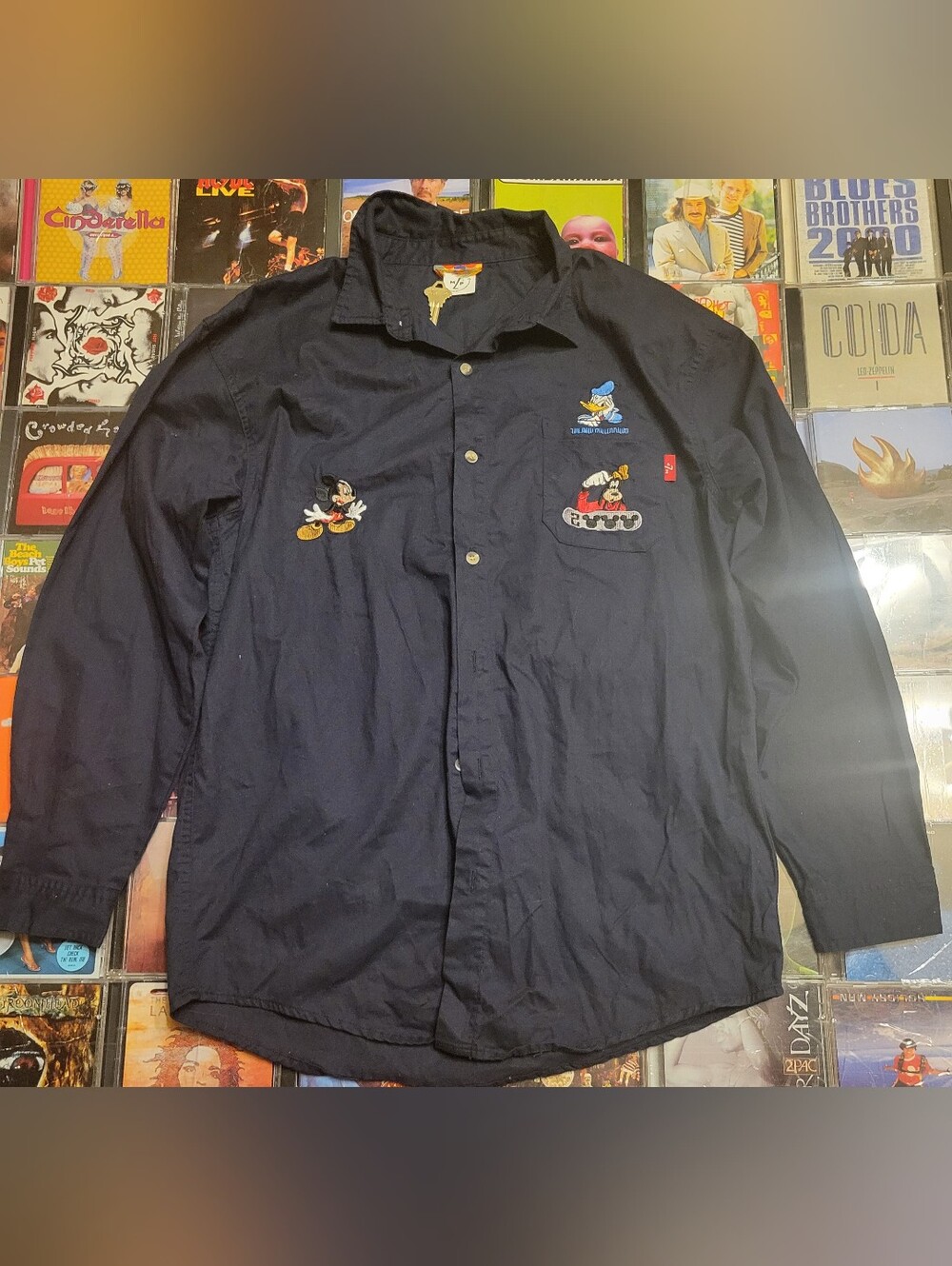 Y2k Disney New Years Button Up